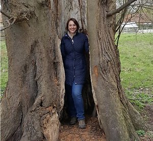 The Practitioner. Caz in tree